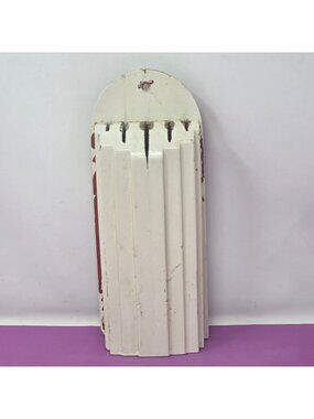 Vintage White & Red Wall-Mounted Knife Holder Cobbs-Hopkins Co. Rustic Décor